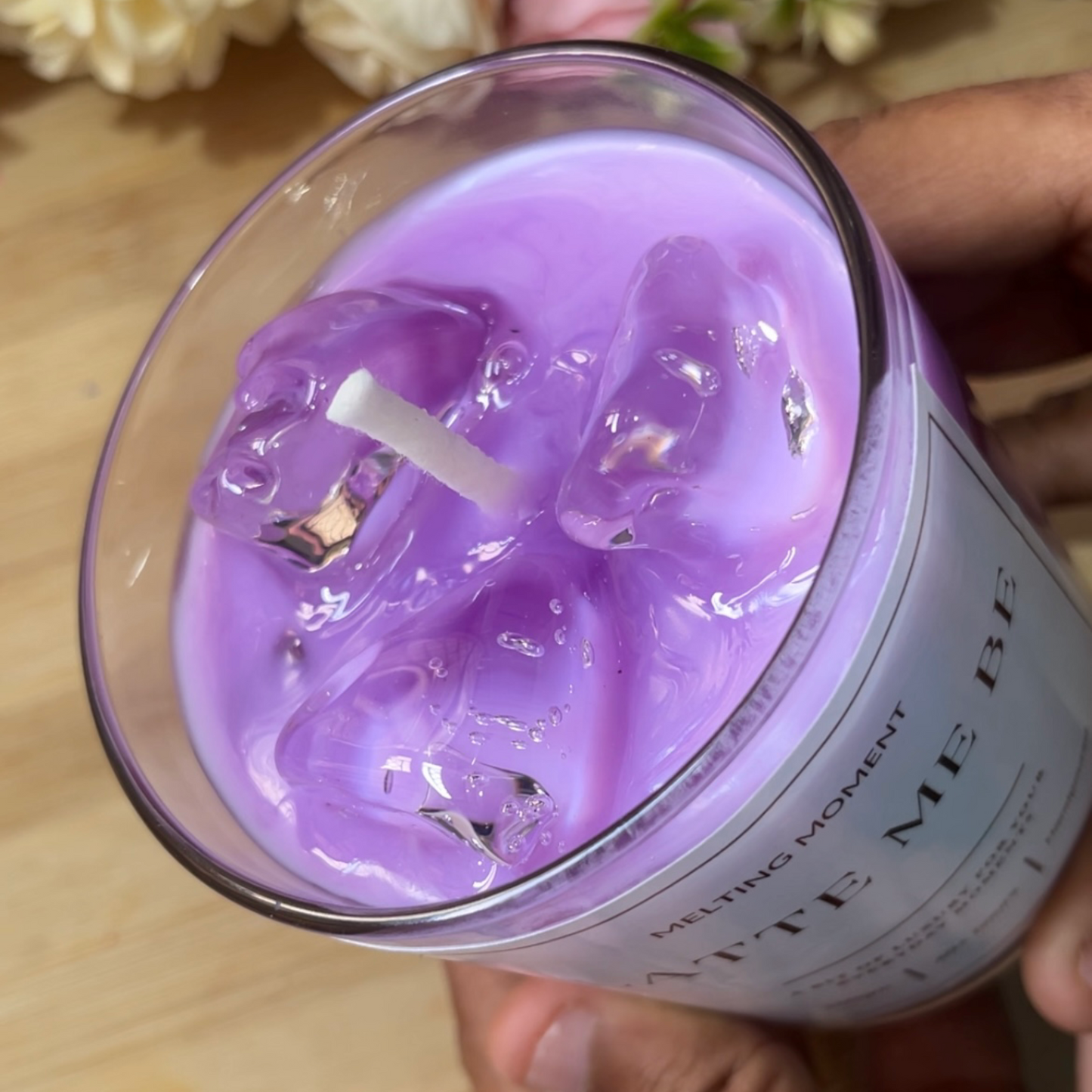 Lavender latte candle