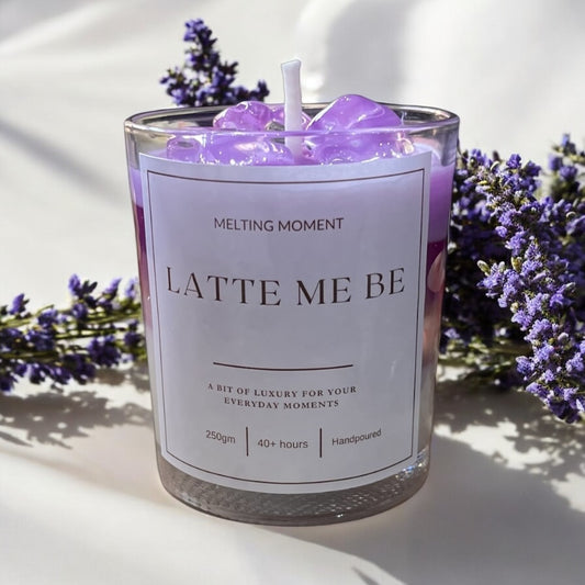 Lavender latte candle