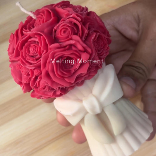 Rose bouquet candle
